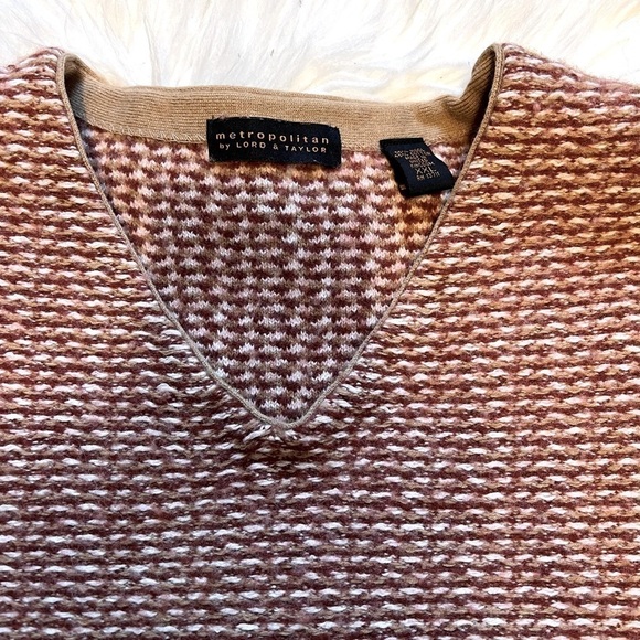 VINTAGE Metropolitan by Lord & Taylor V-Neck Women’s Wool & Cotton Sweater XXL - Picture 3 of 5